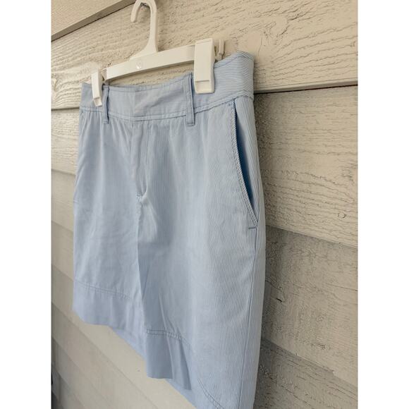 Merona Blue White Seersucker Stripe Skirt Size 8 Cotton Preppy Summer - Picture 3 of 7